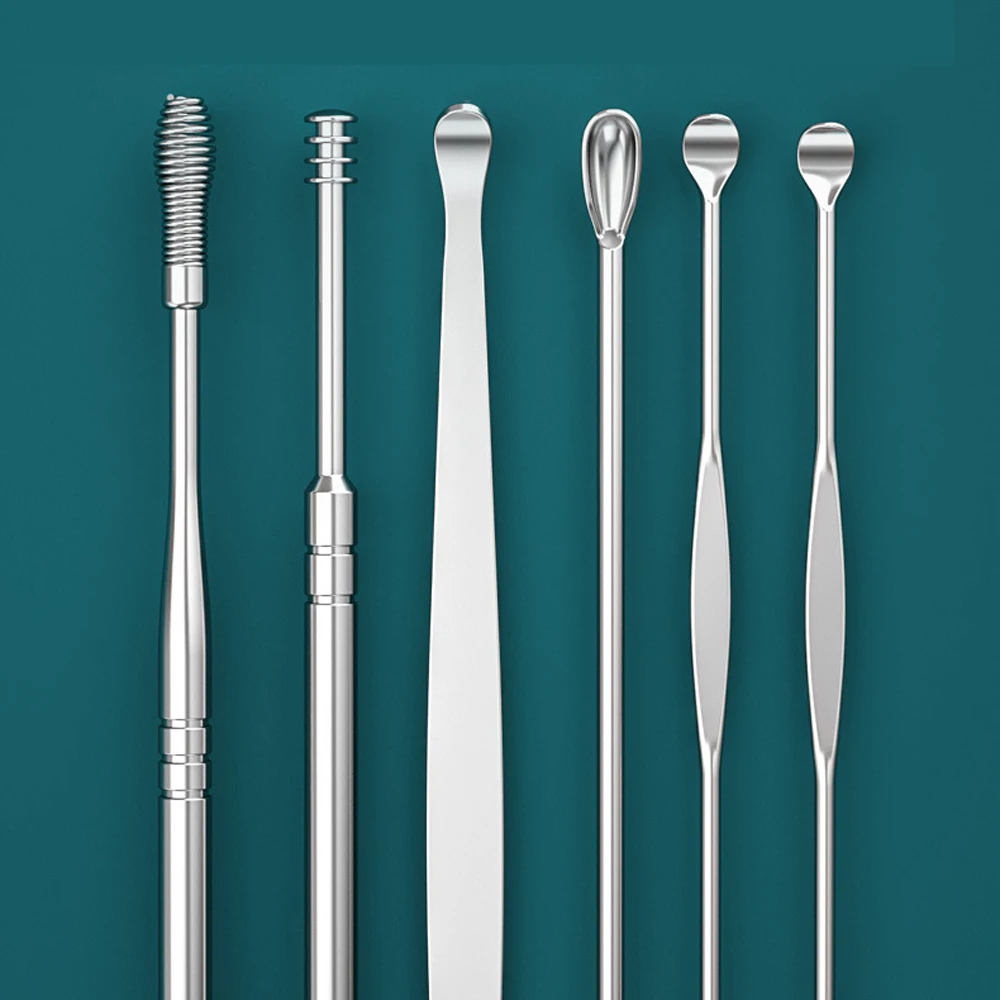 Various Ear Wax Remover Ear Cleaning Kit Ear Pick Earpick Ear Cleaner Spoon Care Ear Clean Tool for Baby Adults Ear Care Set 5