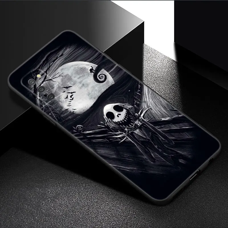 thumbnail image 1 of Funda de teléfono Jack Skellington para Samsung Galaxy A01 A03 Core A04 E A02 A05 A10 A20 A21 A30 A50 S A6 A8 Plus A7 2018, carcasa negra, 1 of 5