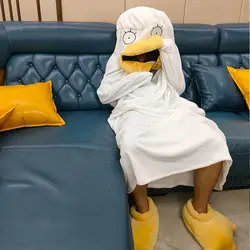 2021 Autumn and Winter Duck Pajamas Sleeping Robe Nightgown Elizabeth Sleeping Bag Bathrobe Sleepwear Pajamas Sets Wacky Party