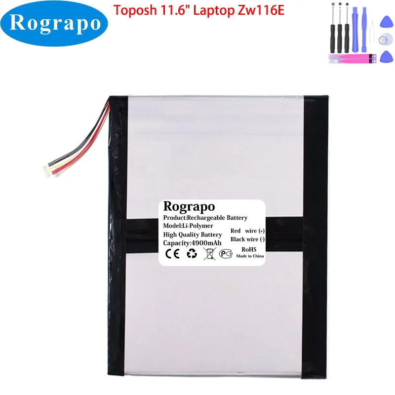 Toposh 11.6 Laptop Zw116e Tablet pc Bateria do Portátil Novo 7.6v 4900mah