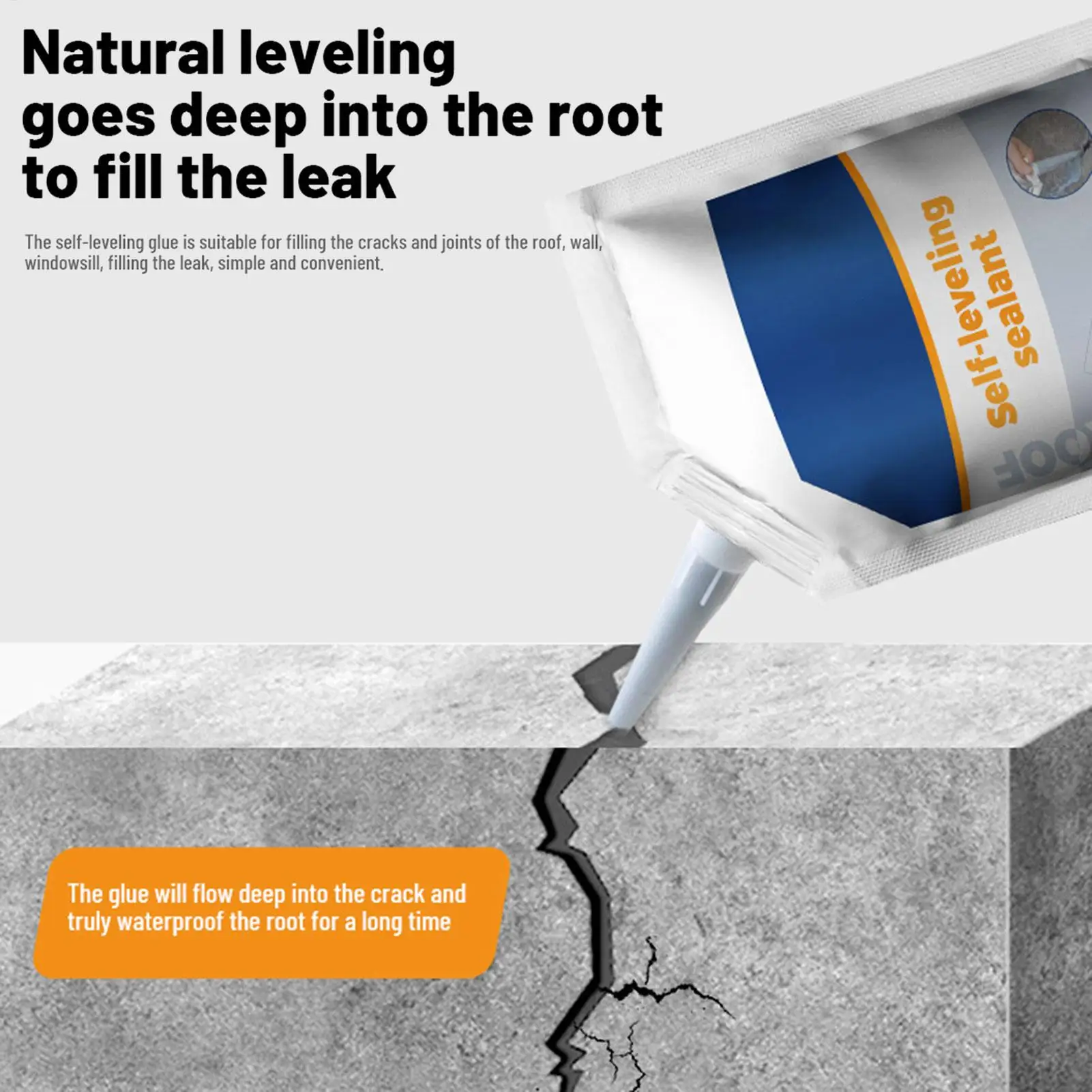 Crack Filling Agent Liquid Concrete Crack Filler 500ml Concrete Repair Sealant Leakage Plugging Roof Waterproof Leak Repair Glue