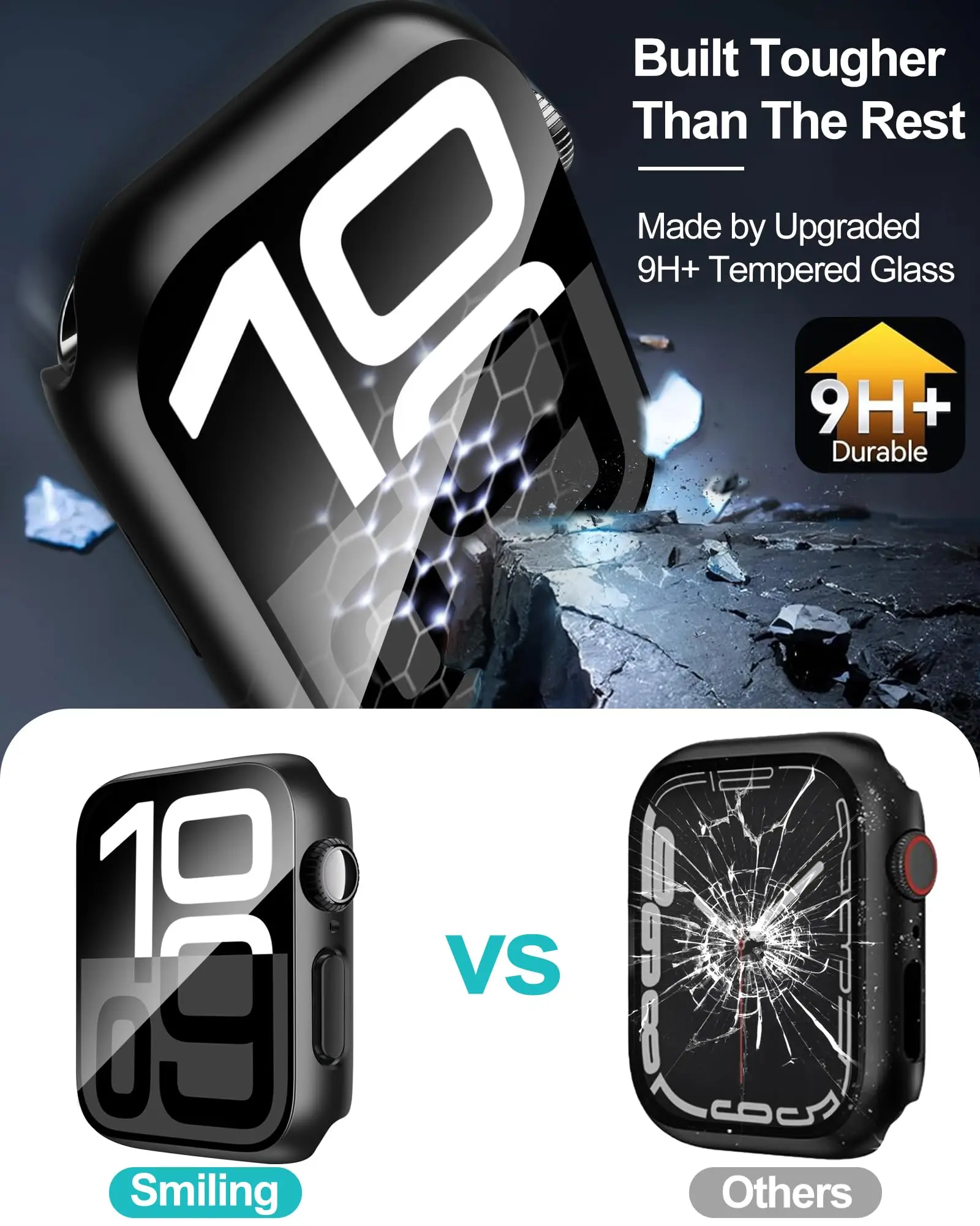 Premium Glass Screen Protector Case for Apple Watch - Durable Protection Cover Accessories