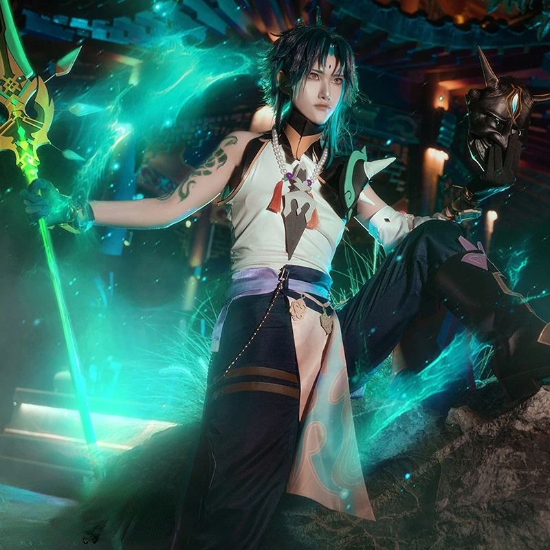 ߰ſ  Genshin Impact Xiao cosplay suit ҷ īϹ Ƽ ̺Ʈ ִϸ̼  COS ũ 