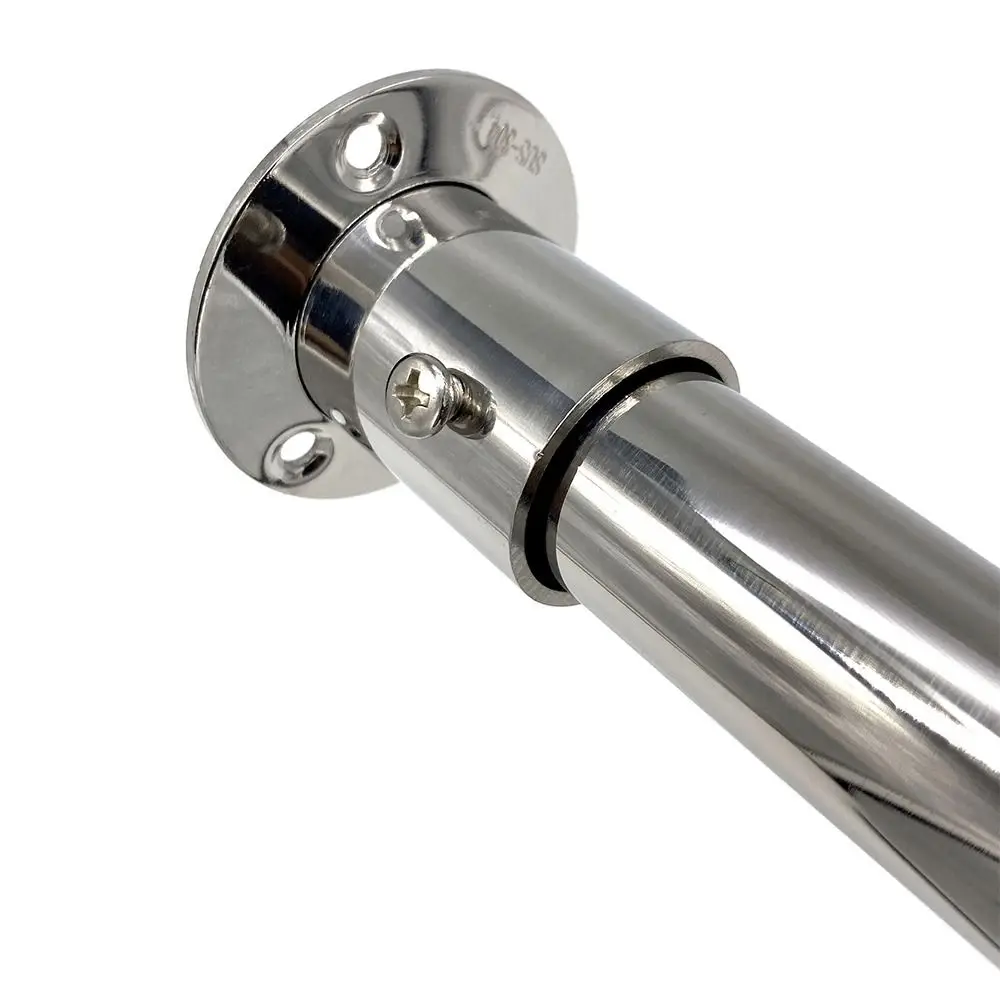 1Pc 19mm-32mm Round Furniture Hardware with Cover Stainless Steel Closet Flange Rod Holder Hang Rod Support Tube Bracket wardrobe bracket