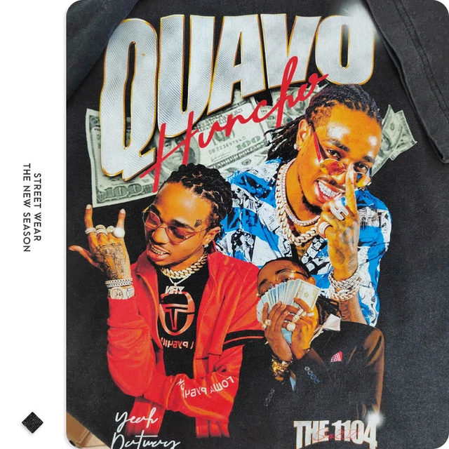 LouisVuitton Black Barecode and Earth #Tshirt worn by #Quavo #quavohuncho  at the #SummerJam June 2019 #outfits #spotern #look #…