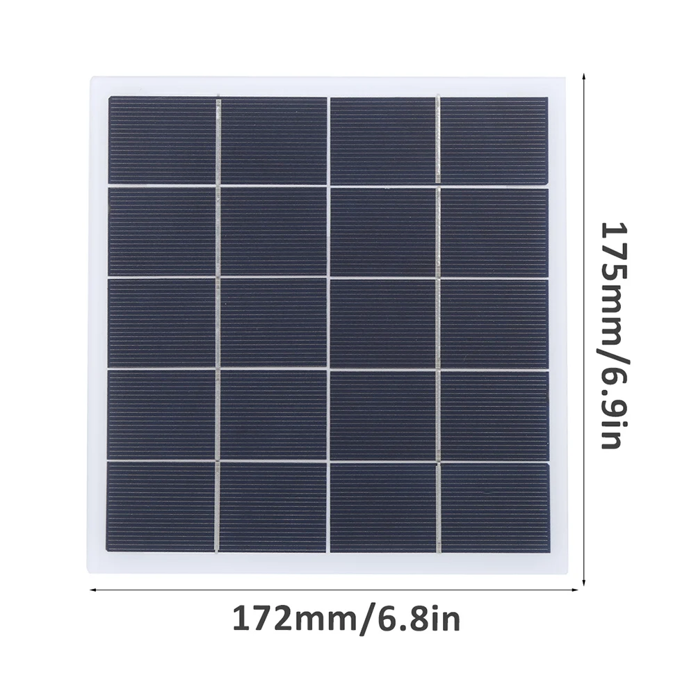 Description Picture 6 of item1pcs Solar Panel 7W 5V Portable Polycrystalline Solar Panel Laminate Coordinator DIY Accessories 0-800MA 172*175*2mm