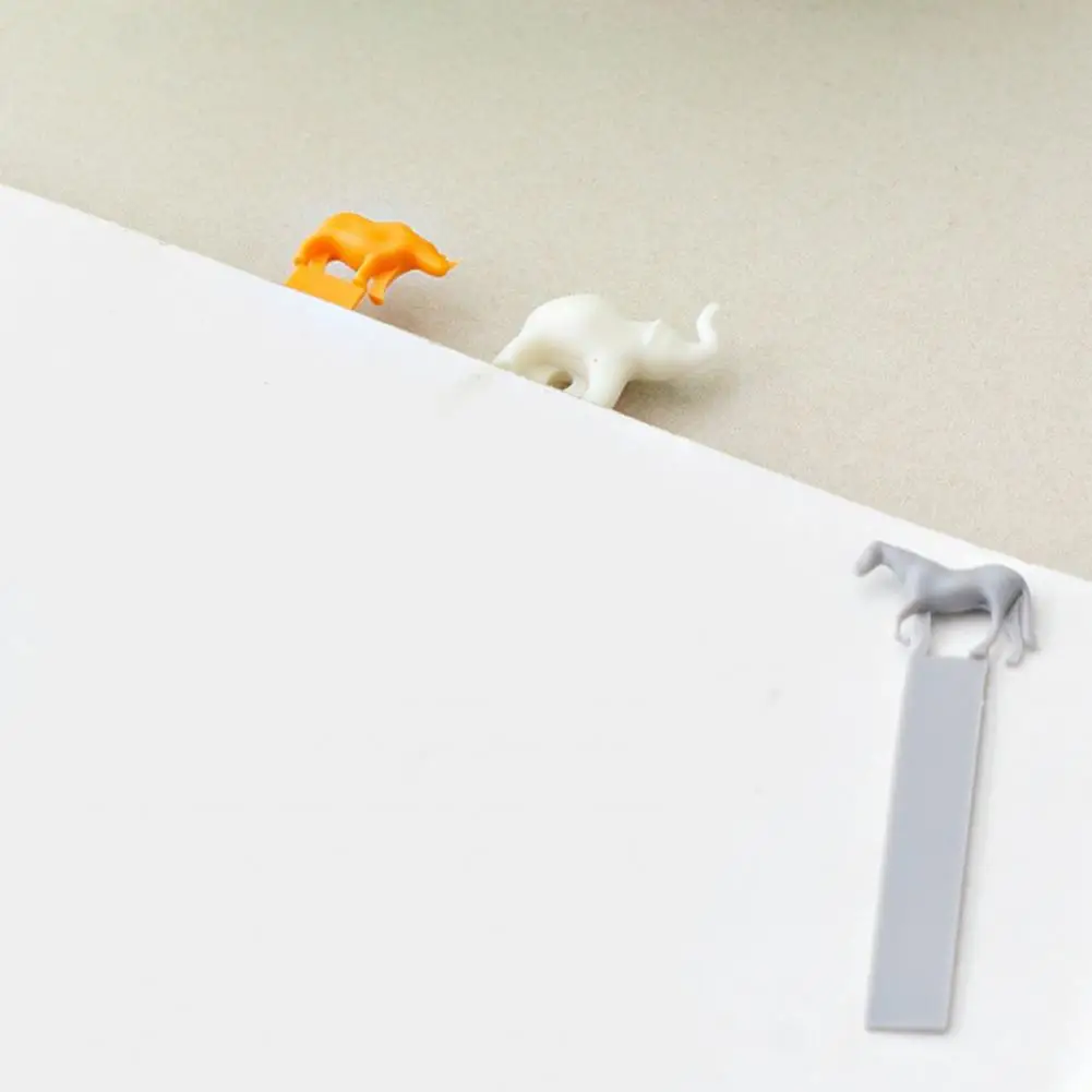 Animal Shaped Bookmark Cute Rubber Book Paging Markers Fun Animal Bookmarks for Kids Students Portable Reading Progress Locator