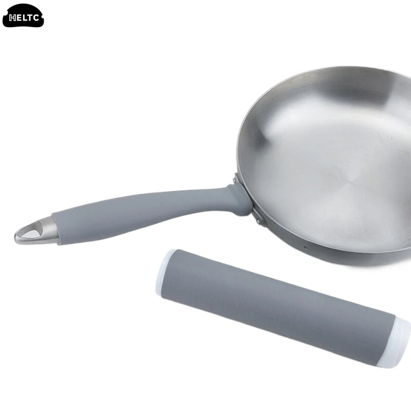 Pan Handle Cover Self-shrink Handle Sleeve Anti-scalding Pot Handle Cover Holder High Heat Resistance Silicone Pot Cover For Frying Pan