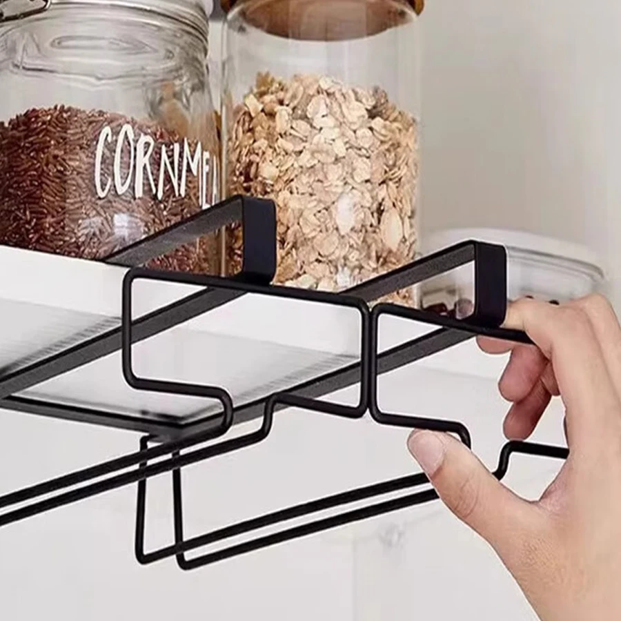 Wine glass rack 1PCS No Punch Creative Tall Wine Glass Holder Nail-Free Wine Glass Inverted Hanging Rack Cooler Tall Organiser