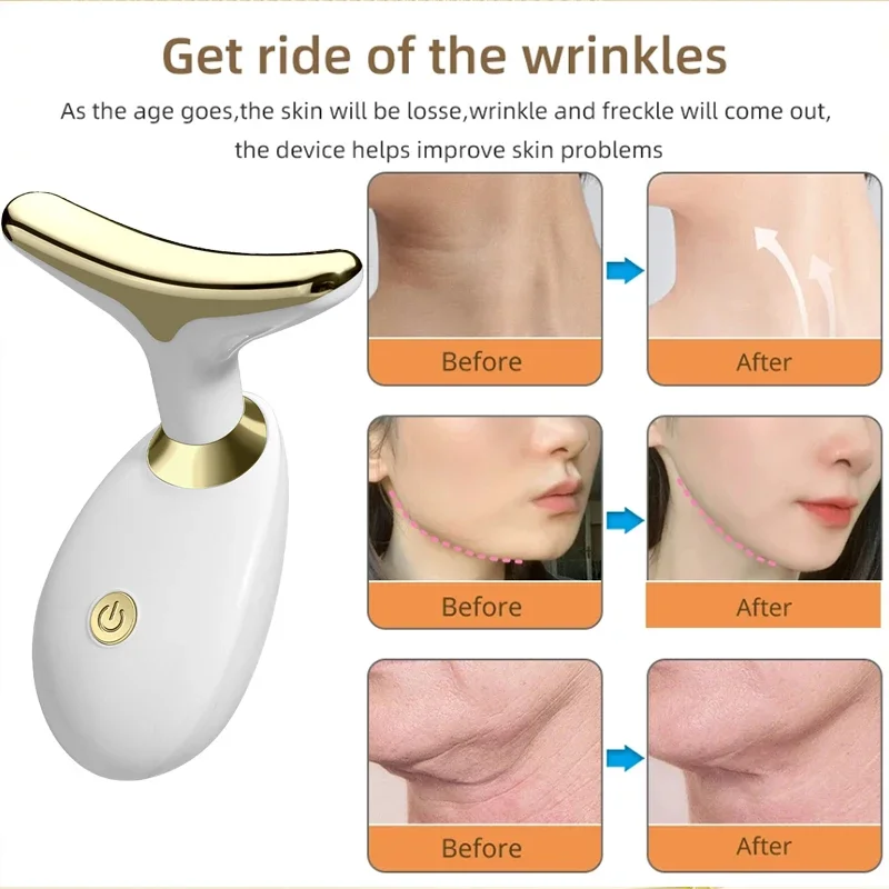 Neck Face Massager Anti-Aging Anti Wrinkle Multifunction Neck Tightening Device Firming for Face Lift
