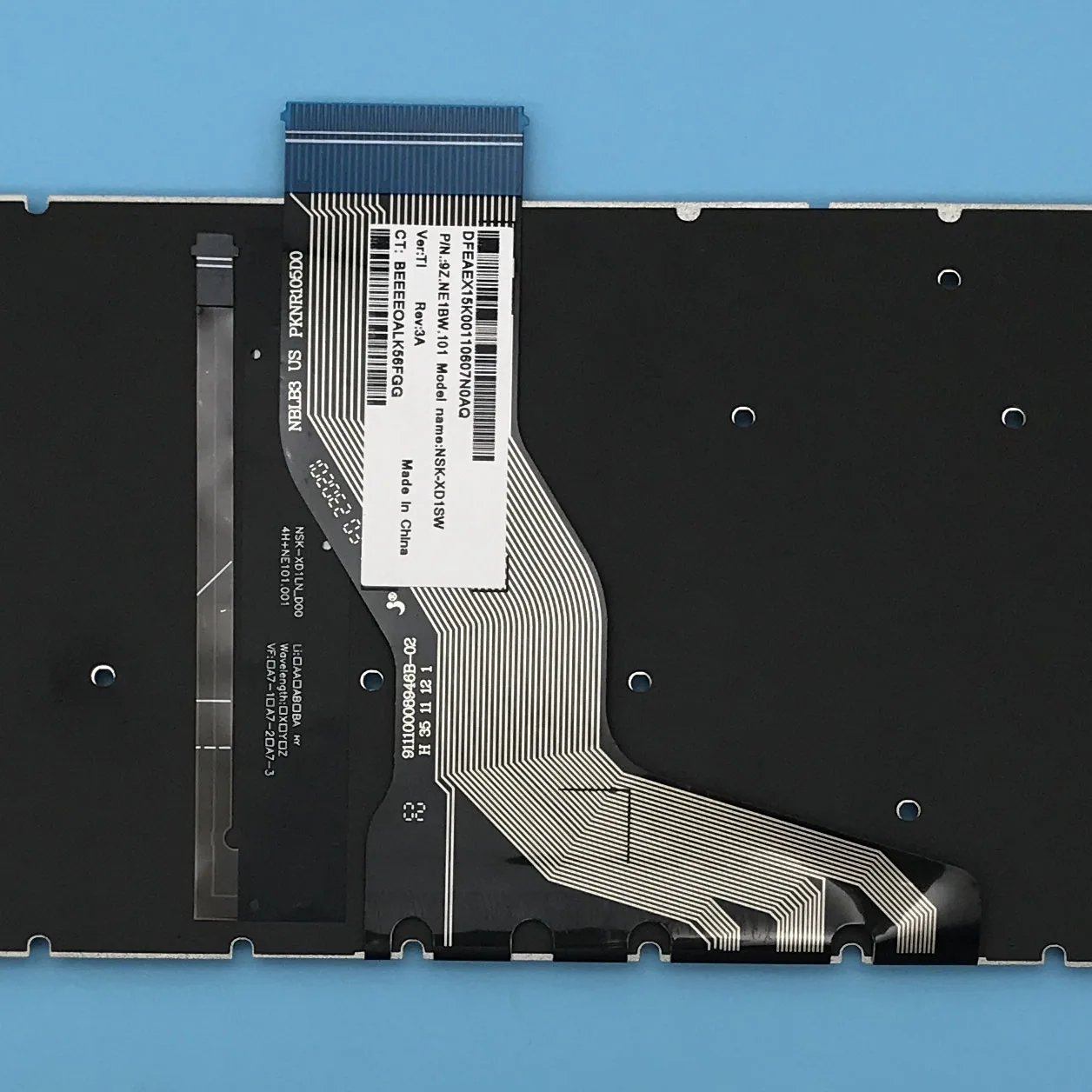 Premium Silver/Black Backlit Keyboard Replacement
