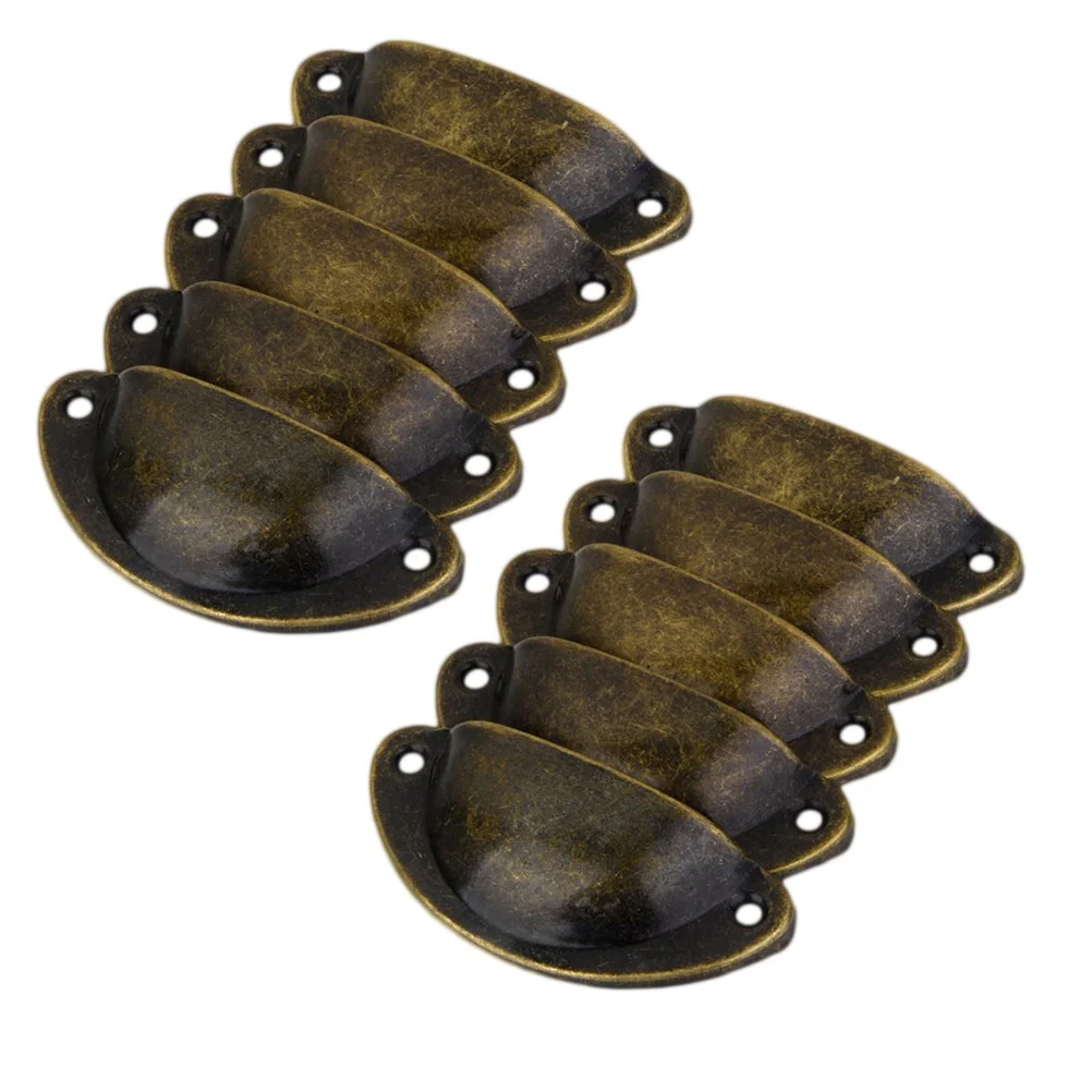 

20pcs Vintage Decorative Door Drawer Pull Handle Iron Semicircle Knobs (Bronze)