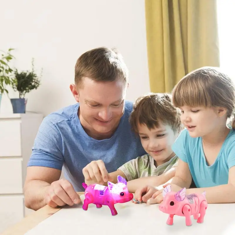 Electric Walking Pig Toy LED Lighting Musical Pig Animal Interactive Pig Pet Toy Kids Xmas Gift Electronics Robot Christmas Gift 3