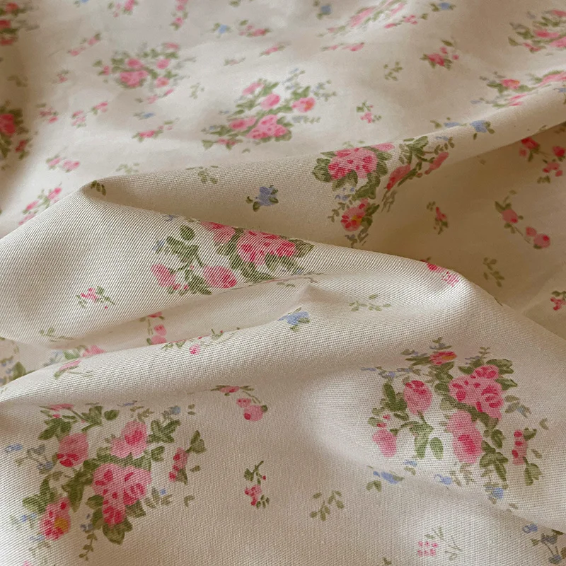3/4Pcs Pastoral Floral Lace Ruffles 100% Cotton Bedding Set Single Queen Duvet Cover Bed Skirt/Bed Sheet/Fitted Sheet Pillowcase 5