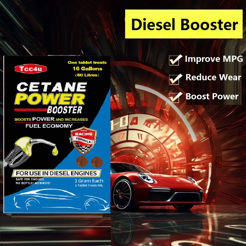 Treats 16Gallons/600Litres Diesel Power Booster Increases MPG Removes Carbon Deposit Black Smoke Fuel Saver Injector Cleaner fuel saver diesel additive