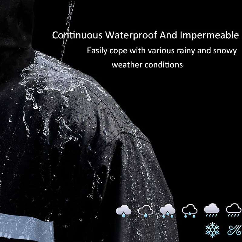 Raincoat Rainpants Suit Bicycle Motorcycle Riding Reflective Full Body Weatherproof For Men Women