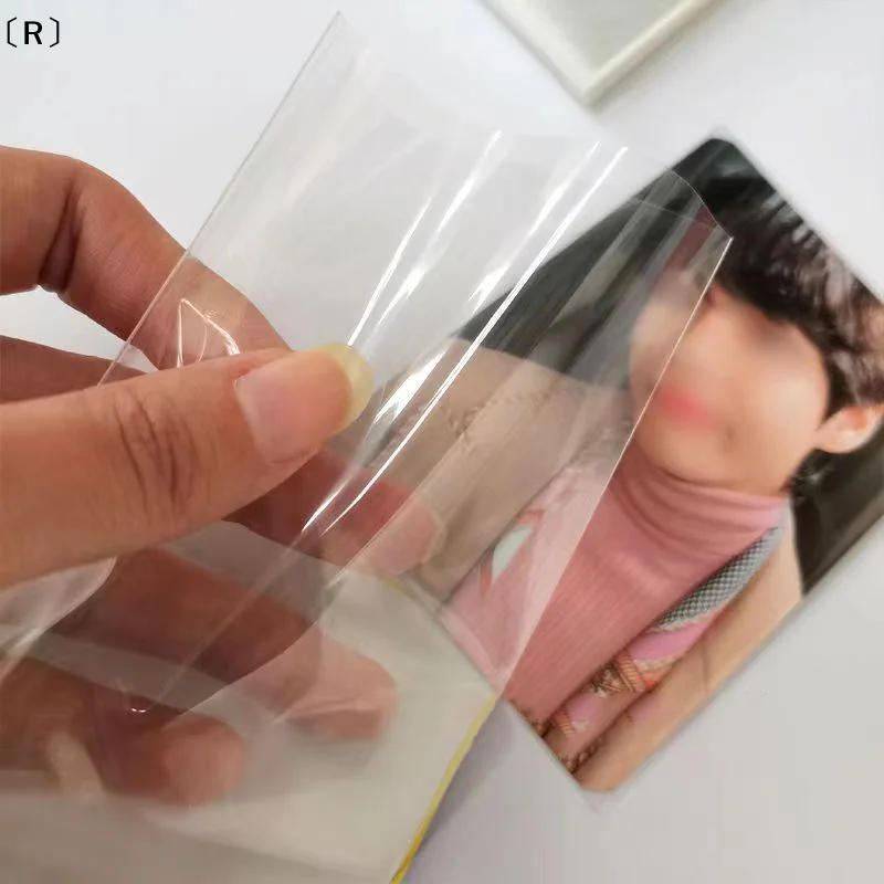 〔R〕50pcs Korea Card Sleeves Clear Acid Free CPP HARD 3 Inch Photocard Holographic Protector Film Album Binder〔Winter2〕