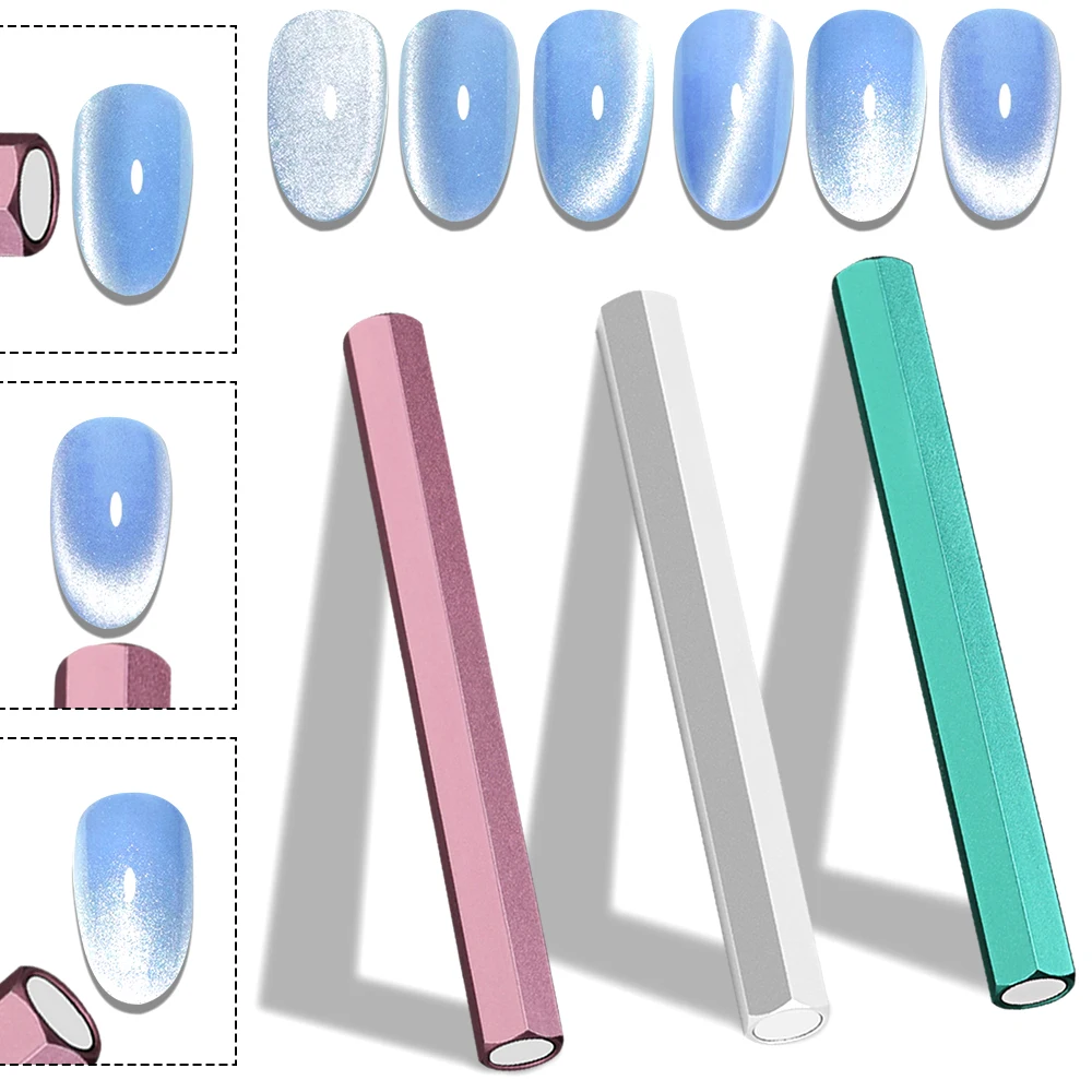 Nail Art Professional Double Headed Nail Art Hexagonal Magnetic Stick DIY Manicure Pen Suitable for Painting Gel Manicure