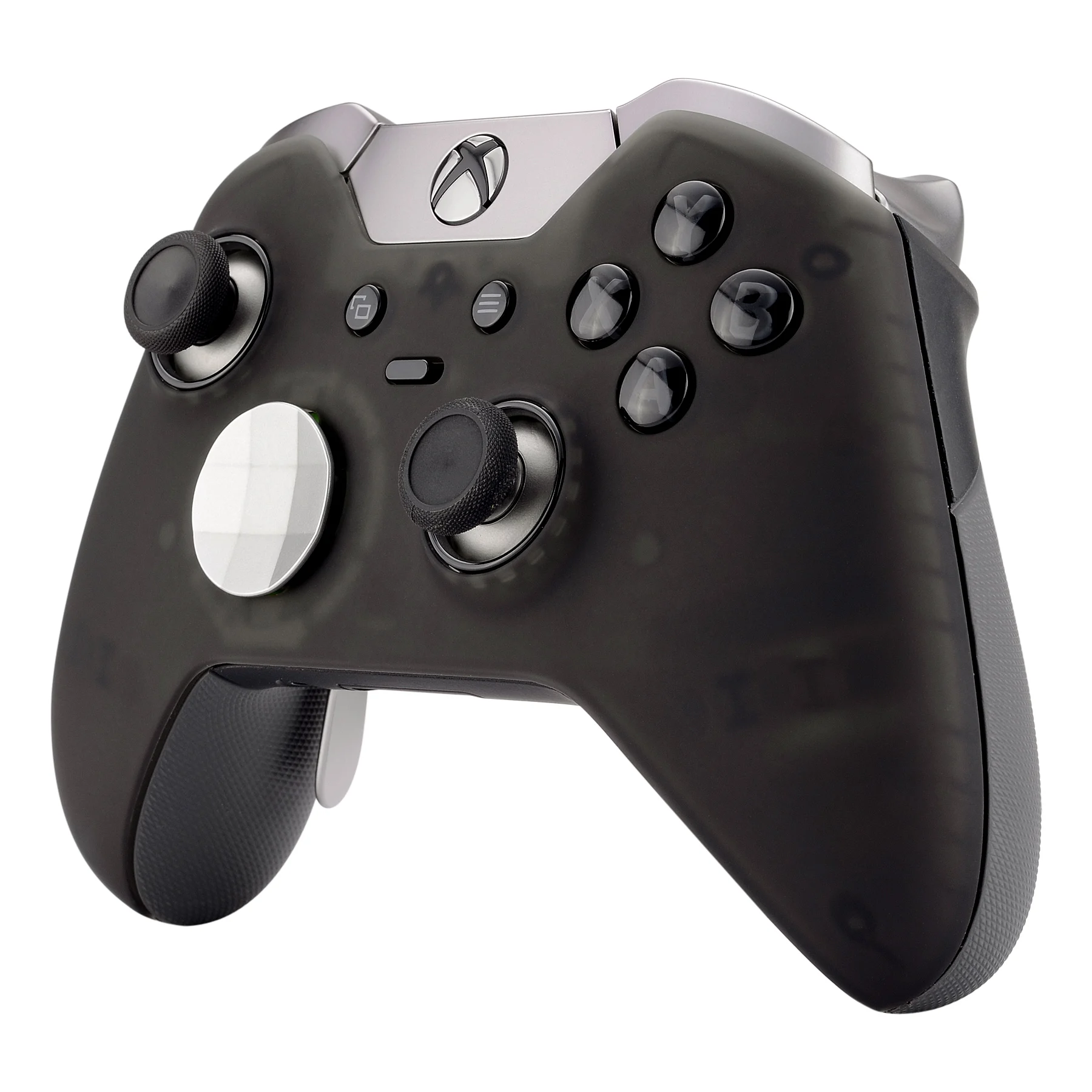 Extremerate-shell de Habitação Frontal para Xbox One Elite Controller Accent Rings Foggy Clear Black Soft Touch - Image 5