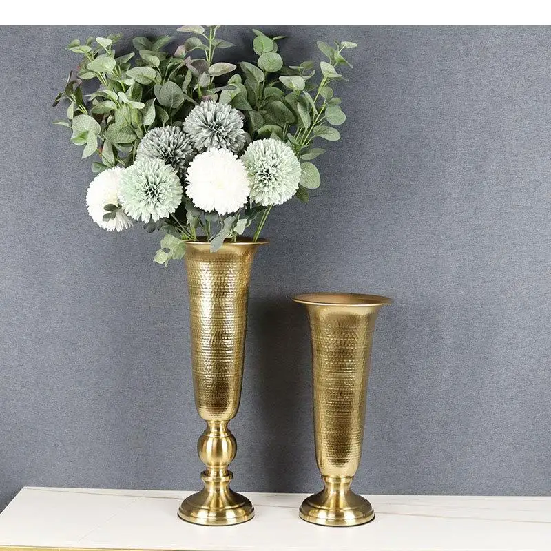 

Metal Goblet Vase Gold-plated Flowers Pots Flower Arrangement Desk Decoration Artwork Ornaments Floral Vases Modern Home Decor