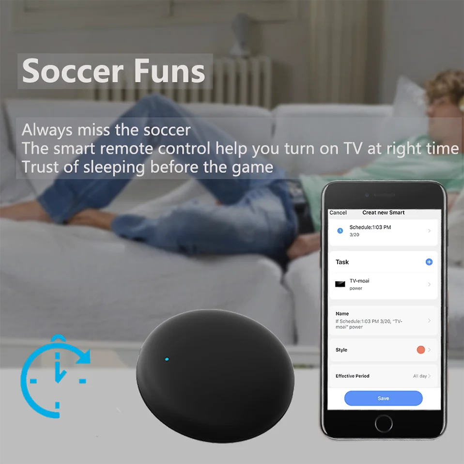 Tuya wifi smart ir fernbedienung smart life app ersetzen tv dvd aud ac remote arbeitet mit alexa google home – Detail 11