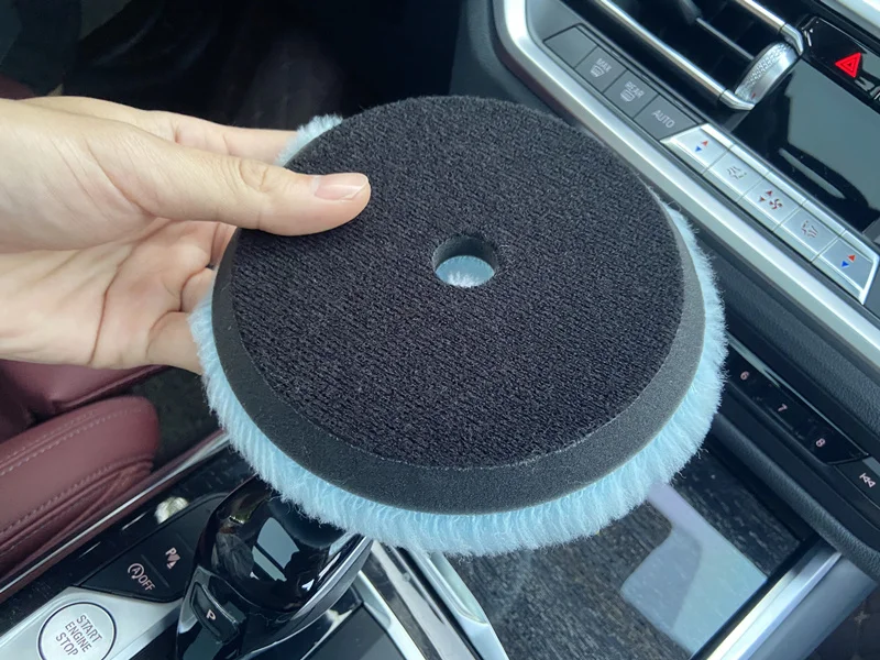 car wash water Lucullan 150mm Wool Polishing Sponge Kits High Density Lambs Woollen Cutting Buffing Pad For Car Polisher car polish