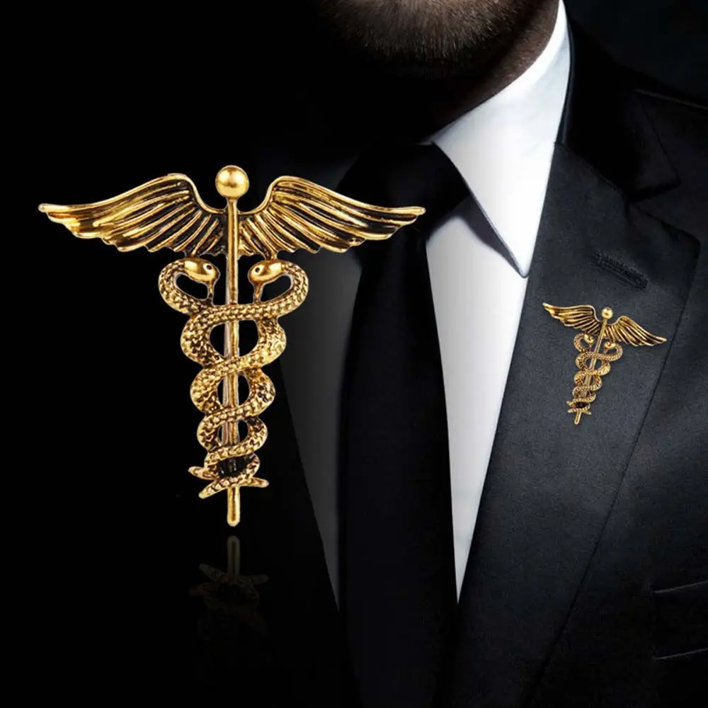 

Metal Snake Badge Angel Wings Men's Badge Brooch Pin Snake Brooches Lapel Medal Women Shirt Collar Clothing & Accessories