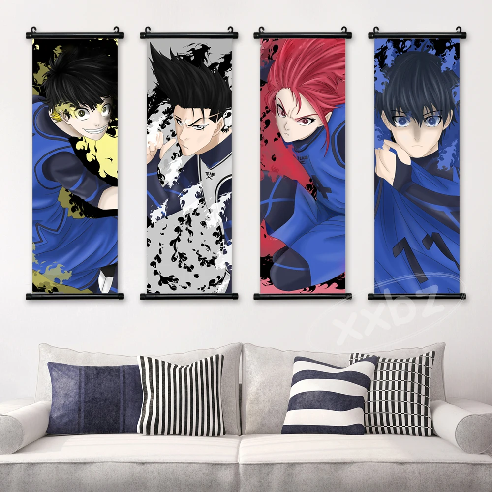 Anime Poster Blue Lock Isagi Yoichi Bachira Meguru Wall Scroll Home  Decoration