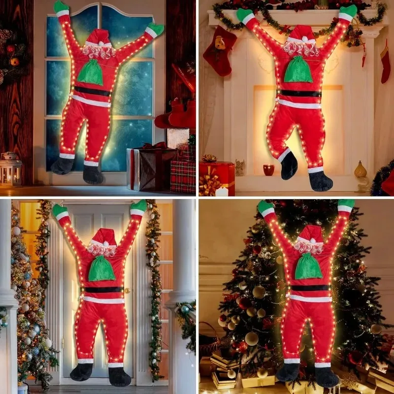 Christmas Santa Claus Lighted Hanging Decoration