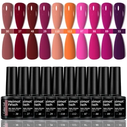 Vibrant Solid Color Gel Nail Polish Set - Long - Lasting Shine for Home & Salon Use, Semi - Permanent Soak Off Formula (Pink)
