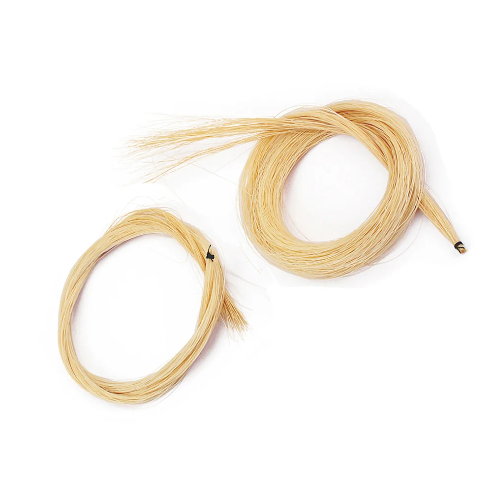 2 Hanks Professional Violin Bow Hair Full Length Stallion Horse Hair Mongolian for Stringed Instruments Violin Viola Parts Acces