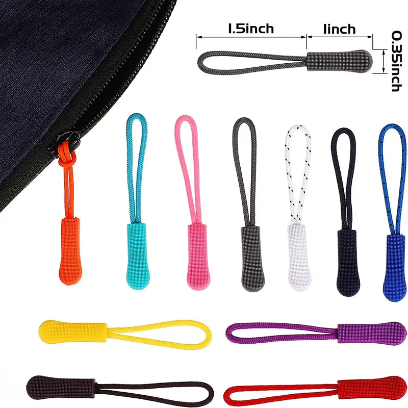 5/10Pcs Universal Zipper Pull Replacement Removable Zipper Pulls