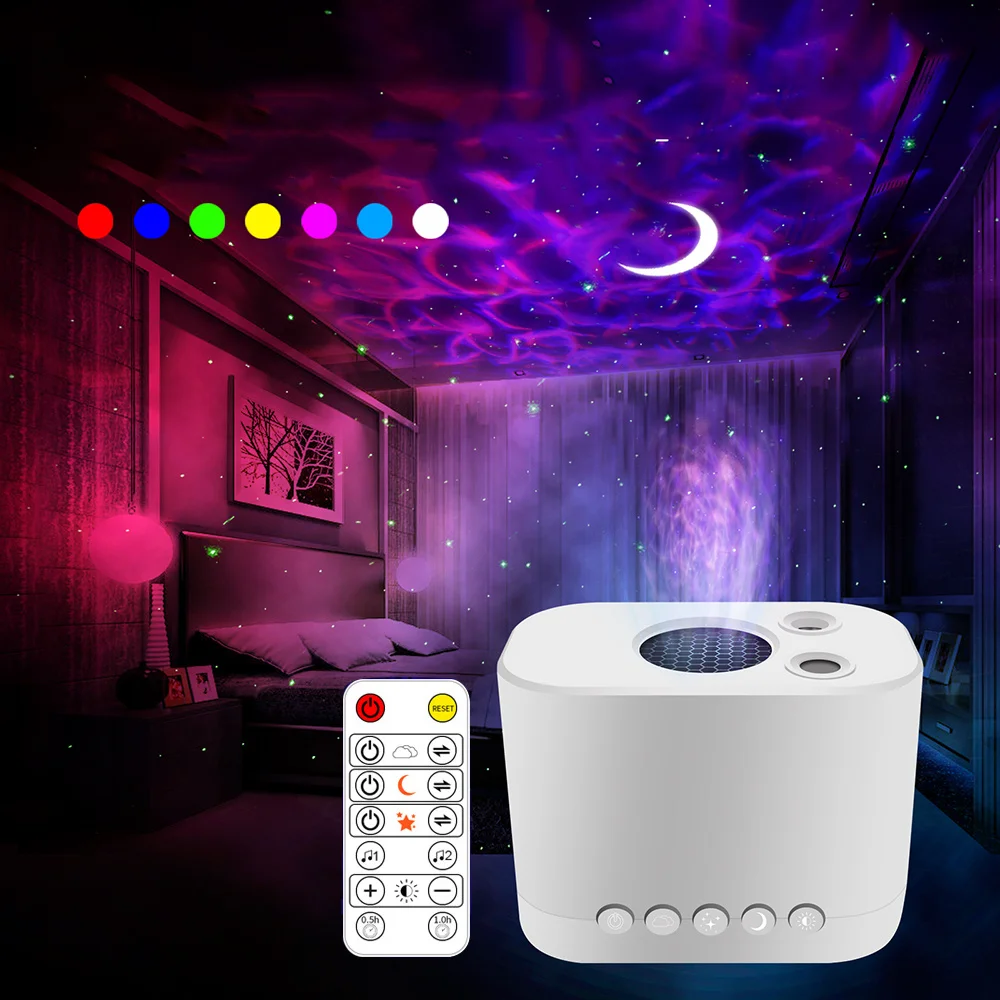 Usb Charge Ocean Wave Projector Star Moon Atmosphere Galaxy Projector
