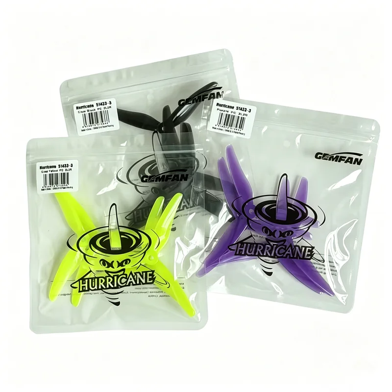 Hélice 5.1 pouces 3 pales Gemfan Hurricane 51433 pour drone FPV course