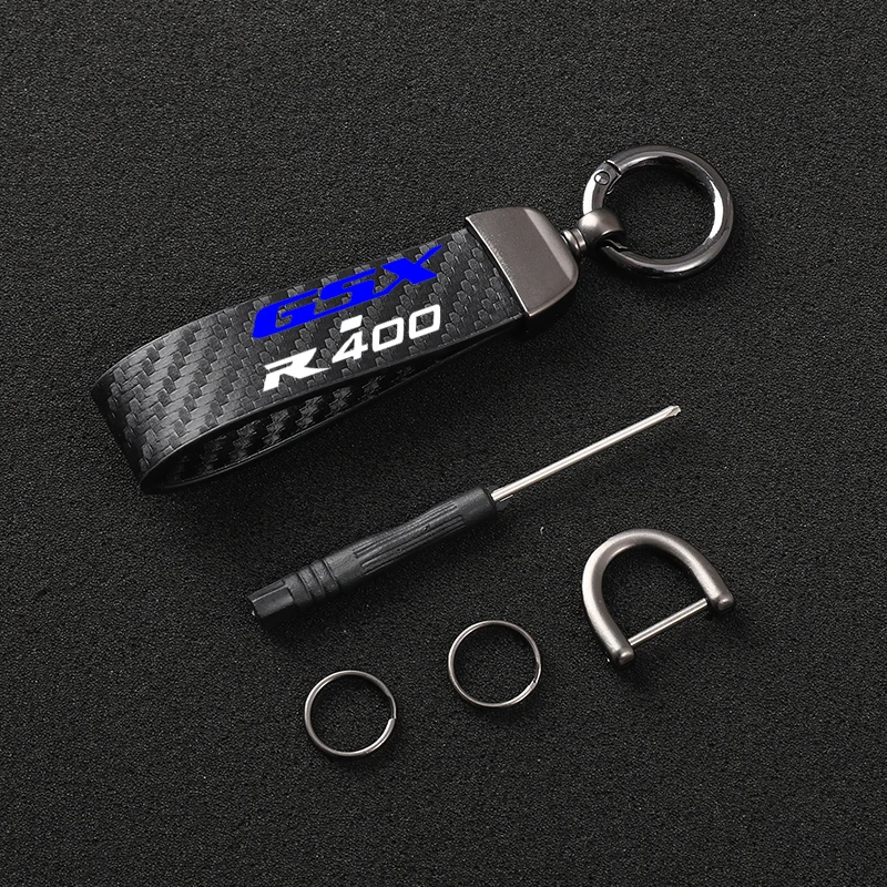 

High-Grade Leather Motorcycle keychain Horseshoe Buckle Jewelry for Suzuki GSX 400 400R GSX-R400 GSX R400 Motorcycle Accessories