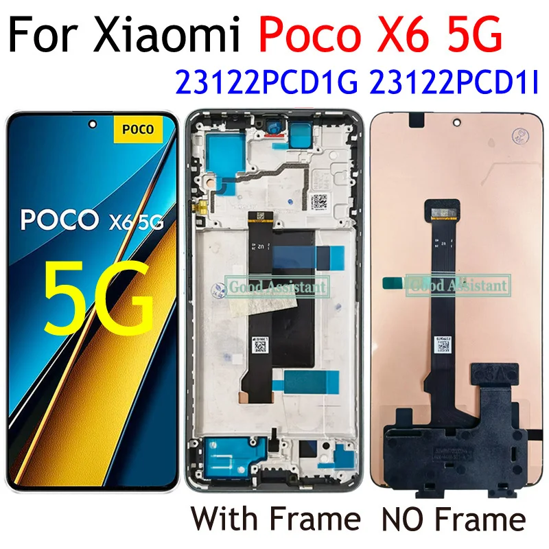 6.67 Inch AMOLED / TFT For Xiaomi Poco X6 5G 23122PCD1G LCD