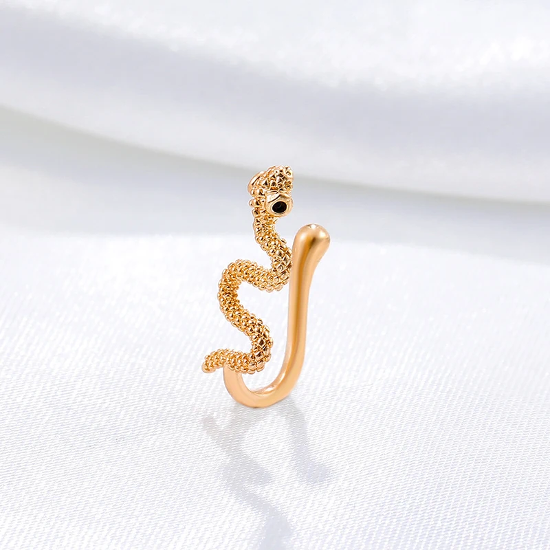 Nose Rings 1Pcs Snake Nose Ring for Women Non Piercing Nariz Stainless Steel Nose Clip Fake Septum Piercing Jewelry