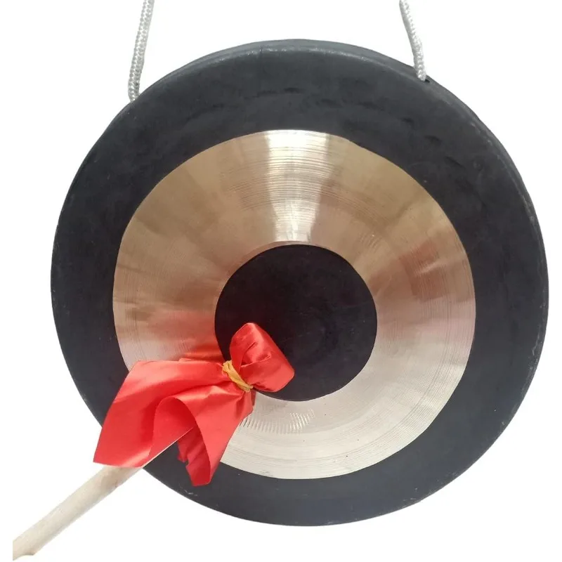 Arborea Sound Healing Gongs -11.8 Inch (30cm) Bronze Chau Gong, Chinese Copper Feng Gong with Wooden Beater , Meditation