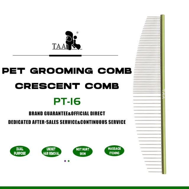 Product Review: TAA Pet Grooming Comb Professional Sparse;Dense Double Teeth Crescent Comb Dog Comb Pet Accessories Cat Hair Open Knots Pet Tool