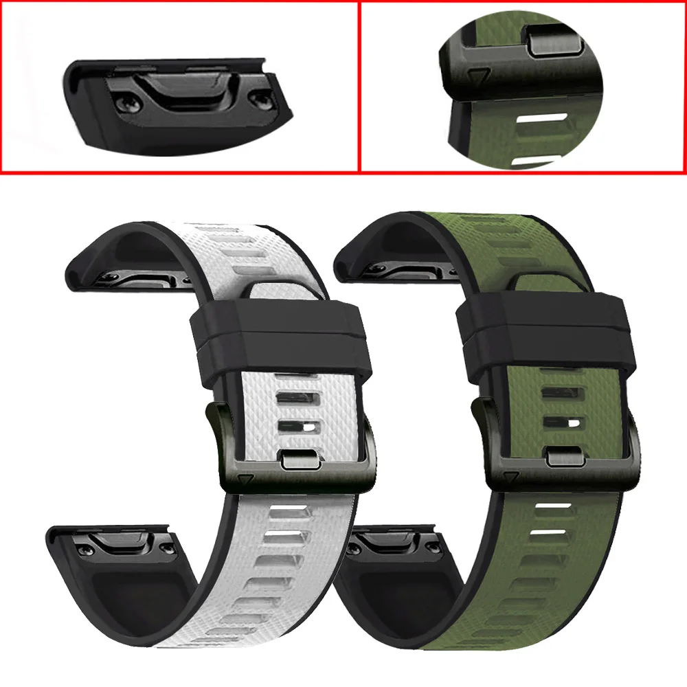 

22mm Quick Easy Fit Strap For Garmin Approach S62 S60 Sport Silicone Wristband For Forerunner 935 945/Quatix 5/Instinct Bracelet