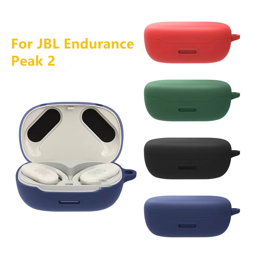 

For JBL Endurance Peak 2 Case Solid Color Earphone Cover Fundas Shell Soft Shockproof Silicone Hearphone Accessories