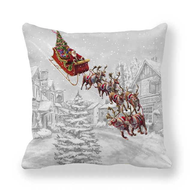 Cushion Cover Merry Christmas Decorations For Home Christmas Ornaments 2021 Navidad Xmas Noel New Year Gifts 2022