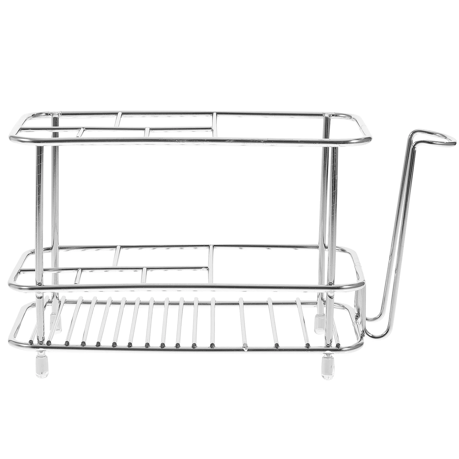 Stainless Steel Toothbrush Holder Storage Rack Shower Table Bracket Organizer Shelf Bathroom