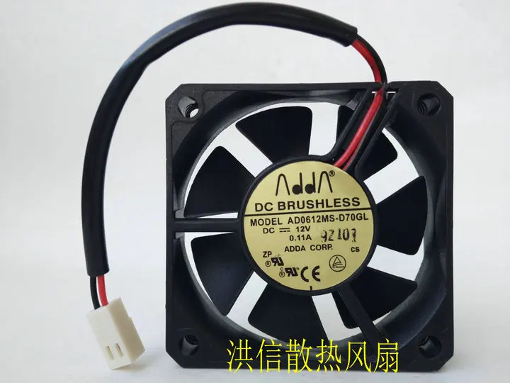 

Бесплатная доставка, оригинальный беззвучный вентилятор ADDA 6015 Φ 12V 0.11A, блок питания шасси 6 см