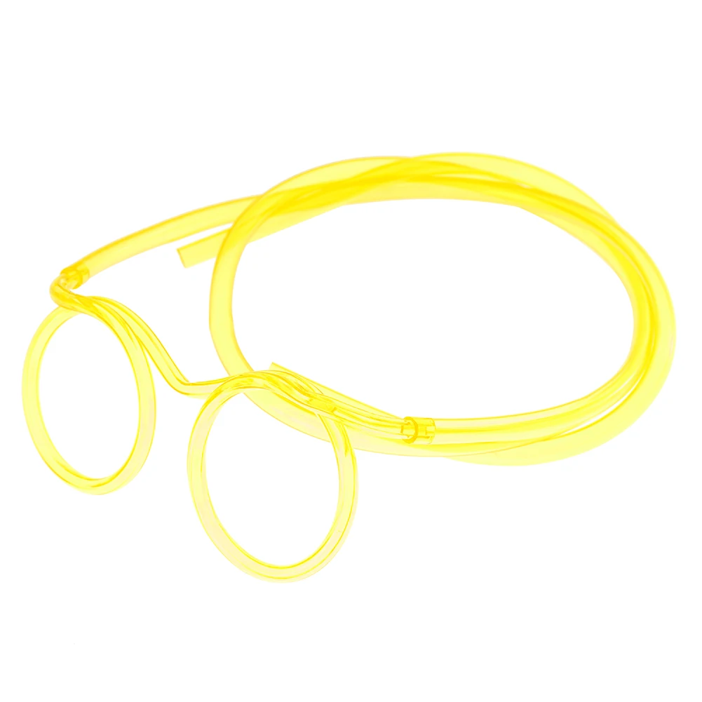 Novelty Eyeglasses Straw Reusable Flexible Soft Drink Eyeglasses Plastic for Kids Party Annual Meeting Parties Birthday