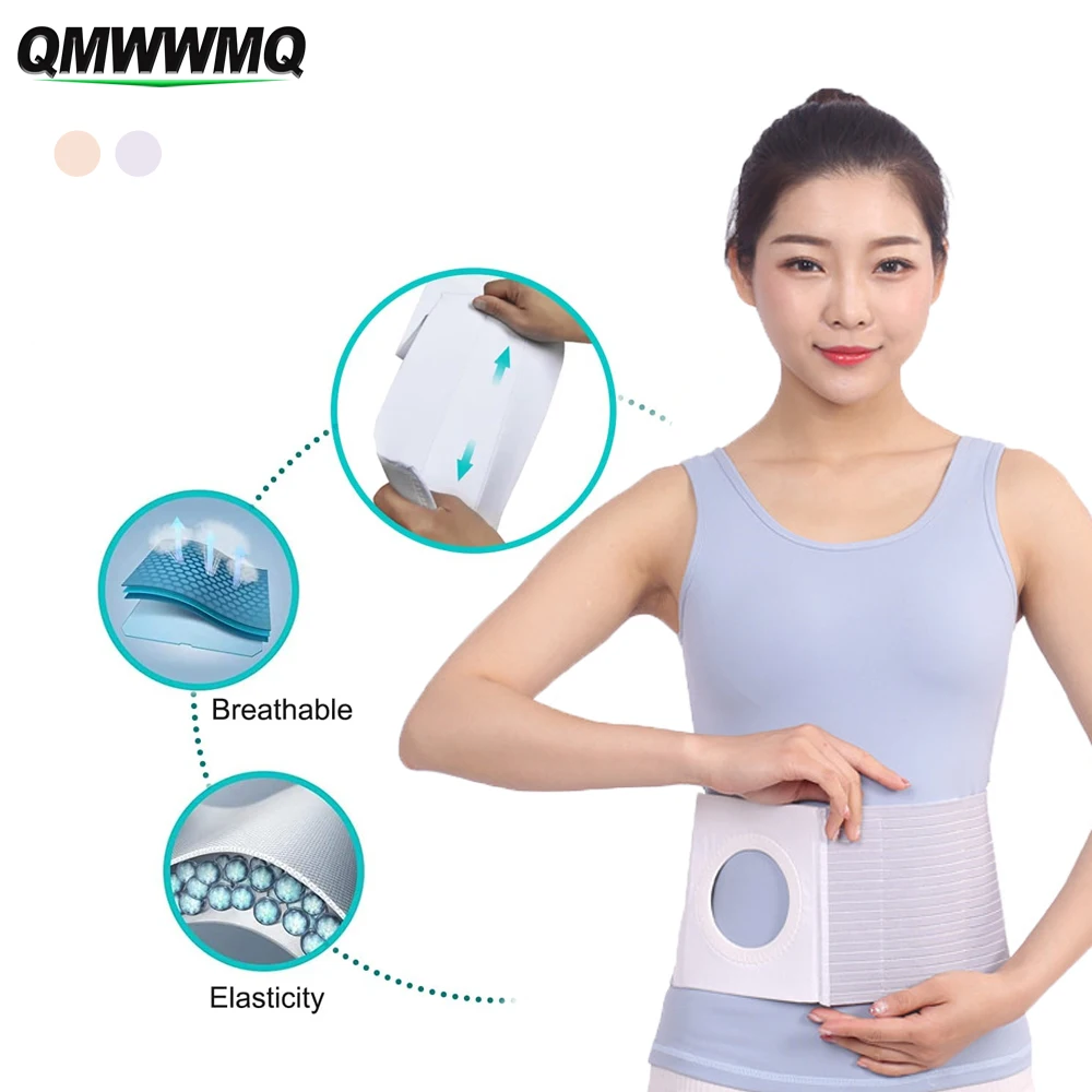 

Ostomy Hernia Belt,Stoma Support Ostomy Hernia Belt for Colostomy Bag Abdominal Binder-Waist Support Belt,Binding Support