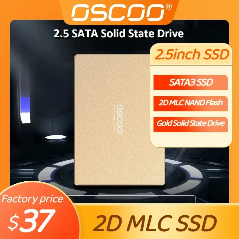 Disco Rigido Ssd Oscoo 2.5 Pollici Sata3 Ssd 2D Mlc Disco Rigido Interno 128Gb 256Gb 512Gb Disco Rigido Hdd Per Laptop Desktop