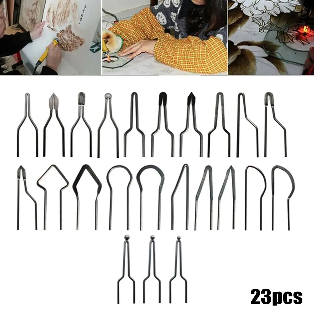 

Tips Adjustable Temperature Nickel Chromium Alloy Pyrography Wire Tips Pyrography Marking Wood Burning Pen Stencil