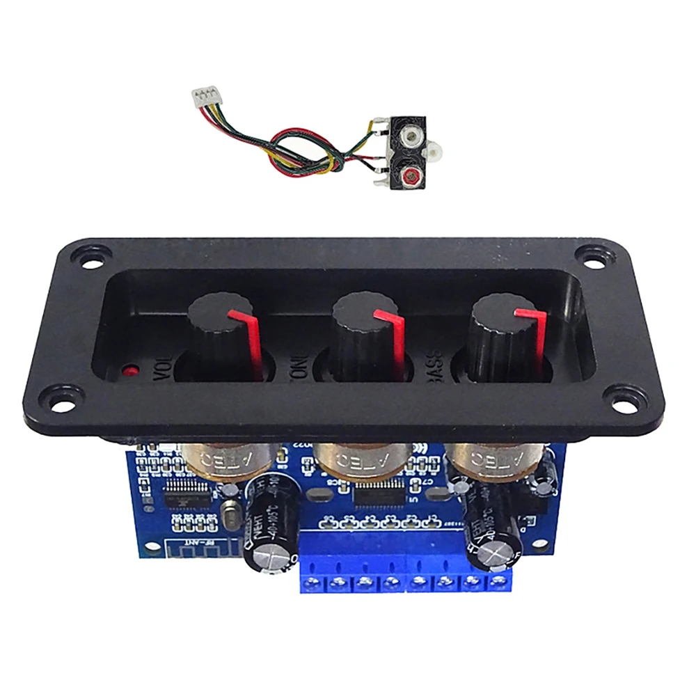 2.1 Channel Digital Power Amplifier Board+AUX Audio Cable 2x25W+50W BT5.0 Subwoofer D Amplifier Board DC12-20V