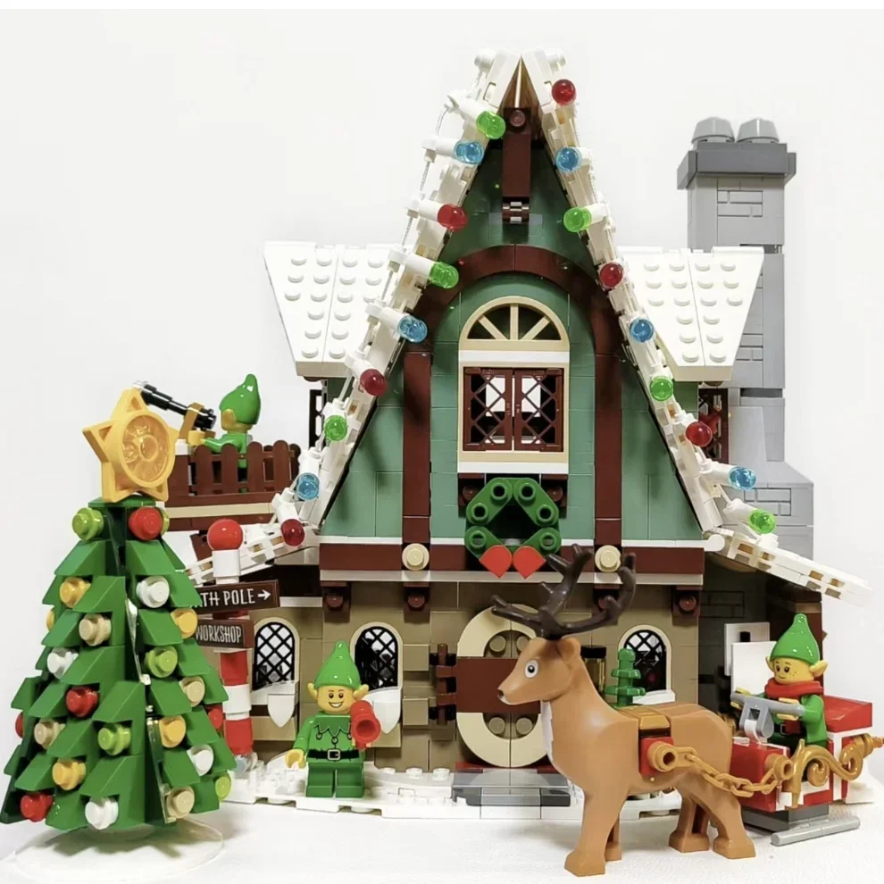 10199 Santas Visita 10293 Building Block Kit Regali Per Bambini Stazione Ferroviaria Invernale Regalo Di Natale Mattoni Giocattoli Bambini 10267